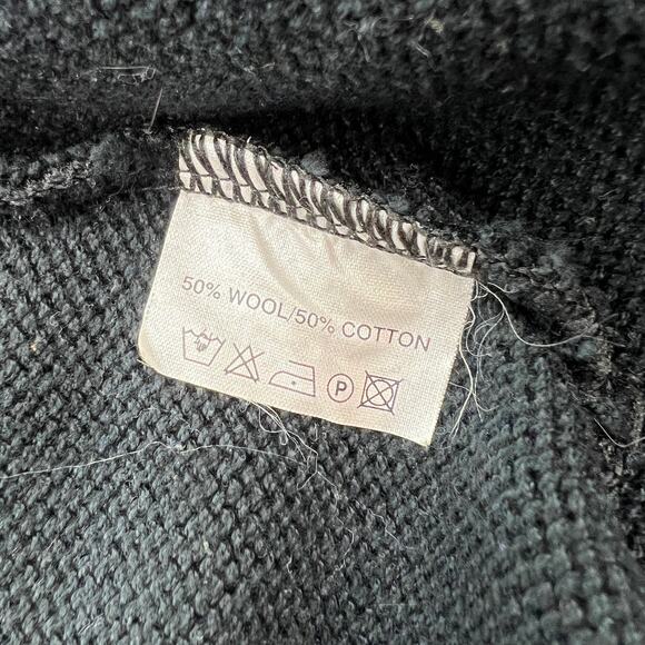 Norleander Knit Zip front Cardigan Wool Cotton Blend Nordic Reindeer Motif - Picture 6 of 7